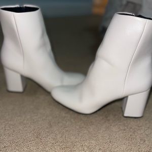 White ankle boots size 8.5